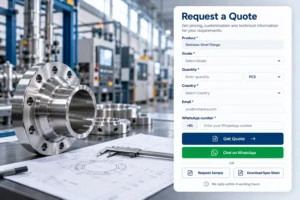 Example RFQ form for an industrial product page