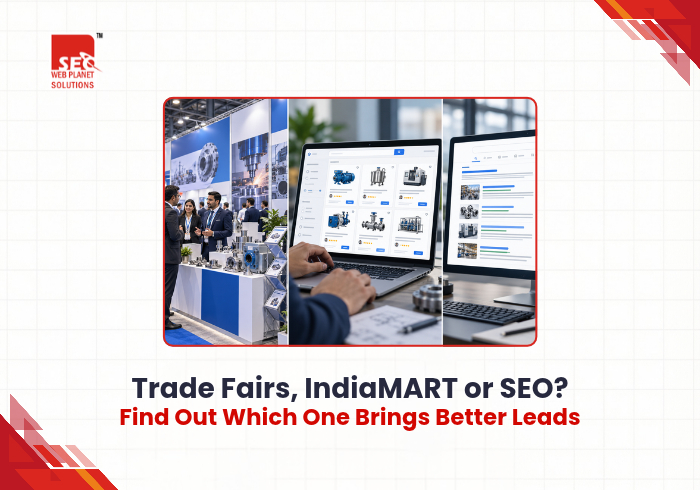 SEO vs trade shows vs IndiaMART comparison for manufacturers